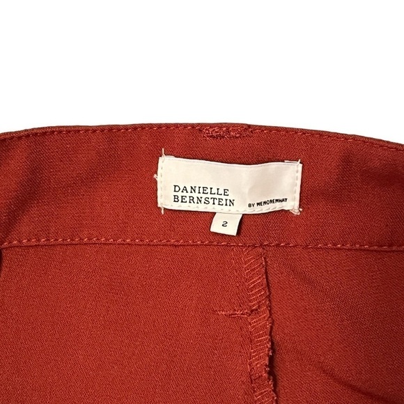 Danielle Bernstein We Wore What High Waisted Wide Leg Trouser Pant Red Sz 2 #920 - Picture 7 of 11